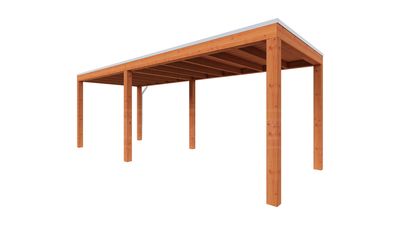 Trendhout Overkapping Palermo 660x255 cm- Plat dak- Hout- Trendhout