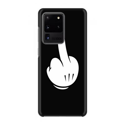 Middle finger black: Volledig geprint Samsung Galaxy S20 Ultra Hoesje