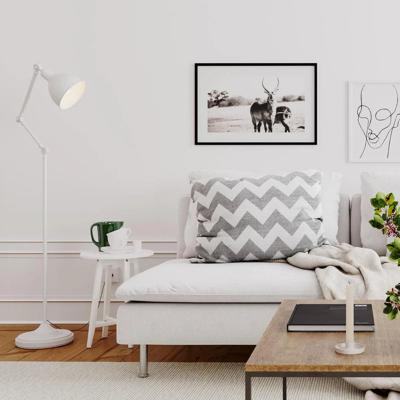 Staande lamp wit By Rydens &apos;Bazar&apos; modern led lamp e27 fitting 147cm