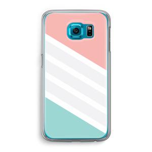 Strepen pastel: Samsung Galaxy S6 Transparant Hoesje