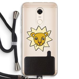Kleine leeuw: Xiaomi Redmi 5 Transparant Hoesje met koord