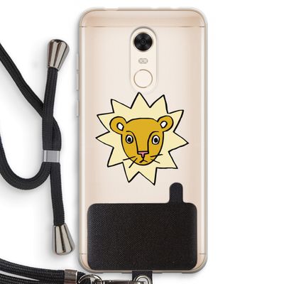Kleine leeuw: Xiaomi Redmi 5 Transparant Hoesje met koord