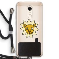 Kleine leeuw: Xiaomi Redmi 5 Transparant Hoesje met koord