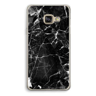 Zwart Marmer 2: Samsung A3 (2017) Transparant Hoesje