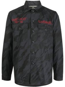 Maharishi chemise imprimée à logo brodé - Bleu