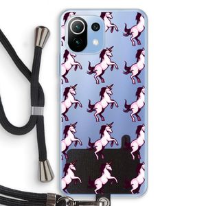 Musketon Unicorn: Xiaomi Mi 11 Lite Transparant Hoesje met koord