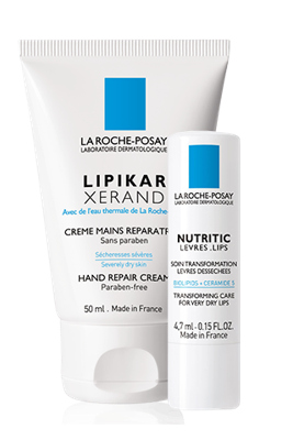 La Roche-Posay Combiset Nutritic Lippenbalsem & Lipikar Xerand Handcrème