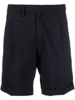 Briglia 1949 short en laine vierge mélangée à bords plissés - Bleu