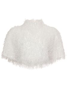 Unreal Fur Cape Verde cropped cape - Blanc