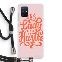 Hustle Lady: Samsung Galaxy A71 Transparant Hoesje met koord