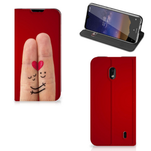 Nokia 2.2 Hippe Standcase Liefde - Origineel Romantisch Cadeau