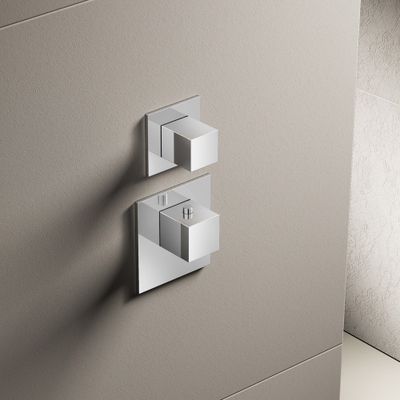 Hotbath Mate MHF031 High Flow inbouwthermostaat met 1 stopkraan afbouwdeel chroom Hotbath Mate MHF031 High Flow inbouwthermostaat met 1 stopkraan afbouwdeel chroom