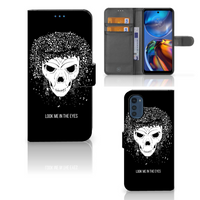 Telefoonhoesje met Naam Motorola Moto E32 | Moto E32s Skull Hair