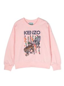 Kenzo Kids sweat Bamboo en coton - Rose