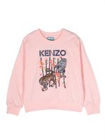 Kenzo Kids sweat Bamboo en coton - Rose - thumbnail