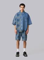 Off The Pitch Fraktur Printed Zomerset Heren Donkerblauw - Maat XL - Kleur: Donkerblauw | Soccerfanshop