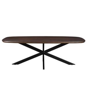 Livingfurn - Eetkamertafel Jesper Danish Oval Brown 230 cm - Mangohout