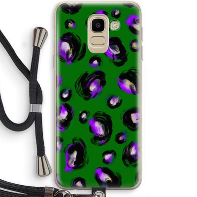 Green Cheetah: Samsung Galaxy J6 (2018) Transparant Hoesje met koord