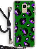 Green Cheetah: Samsung Galaxy J6 (2018) Transparant Hoesje met koord