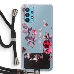 Mooie bloemen: Samsung Galaxy A32 4G Transparant Hoesje met koord