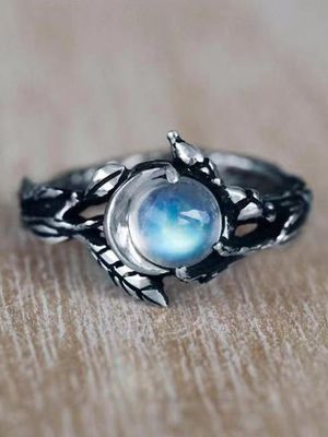 Vintage Afdeling Maansteen Ring