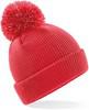 Beechfield CB406B Junior Reflective Bobble Beanie - Bright Red - One Size