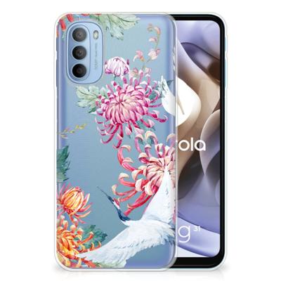 Motorola Moto G31 | G41 | TPU Hoesje | Bird Flowers