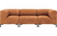 Goossens Excellent Bank Marshall cognac, leer, 1,5-zits, urban industrieel