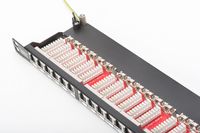 Digitus DN-91624S-SL-SH 24 poorten Netwerkpatchpaneel 483 mm (19) CAT 6 0.5 HE Zwart - thumbnail