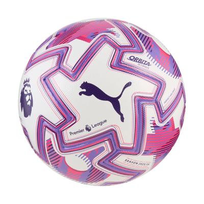 PUMA Orbita Ultimate Premier League Brilliance WP Voetbal Maat 5 Wit Roze Paars