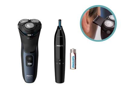 Philips S3134/57 Shaver Series 3000 - Scheerapparaat incl. neus- en oorhaartrimmer (2de Kans Deal) Philips S3134/57 Shaver Series 3000 - Scheerapparaat incl. neus- en oorhaartrimmer (2de Kans Deal)