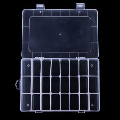HENGJIA qt022 twintig vier raster waterdichte Multifunction visserij Gear opslag transparante Fishing Tackle gereedschapskist