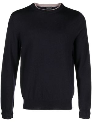 PS Paul Smith sweat en mérinos à logo brodé - Bleu