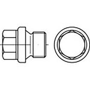 TOOLCRAFT TO-6855798 Sluitschroeven M33 Buitenzeskant DIN 910 Staal Verzinkt 10 stuk(s)