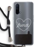 Friends heart pastel: OnePlus Nord CE 5G Transparant Hoesje met koord