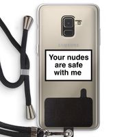 Safe with me: Samsung Galaxy A8 (2018) Transparant Hoesje met koord