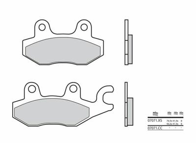 BREMBO Remblokken, voor de moto, Scooter Gesinterd Metaal 07071XS