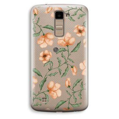 Peachy flowers: LG K10 (2016) Transparant Hoesje