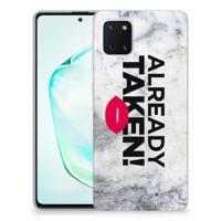 Samsung Galaxy Note 10 Lite | Siliconen hoesje | met naam Already Taken White