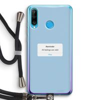 Reminder: Huawei P30 Lite Transparant Hoesje met koord