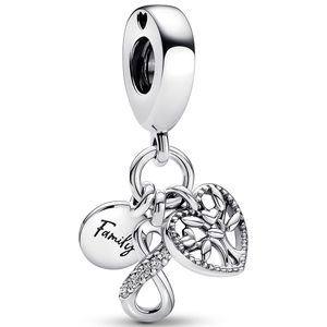 Pandora 792201C01 Hangbedel Family Infinity Triple zilver-zirconia