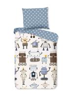 Good Morning Ledikant babydekbedovertrek "robots" - Multi - (100x135 cm) - Katoen