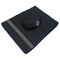 Meditation set with cushion crescent - Navy Blue - thumbnail