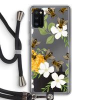 No flowers without bees: Samsung Galaxy A41 Transparant Hoesje met koord