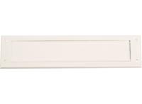 Tochtwering brievenbus+klep - Met Borstel - Kunststof - 34 x 8 cm - Wit