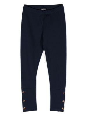Versace Kids legging Medusa à taille élastiquée - Bleu