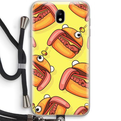 Hamburger: Samsung Galaxy J7 (2017) Transparant Hoesje met koord