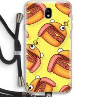 Hamburger: Samsung Galaxy J7 (2017) Transparant Hoesje met koord