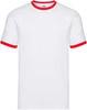 Fruit Of The Loom F159 Ringer Tee - White/Red - XL