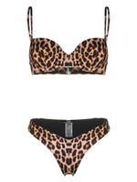 Noire Swimwear bikini à imprimé léopard - Tons neutres